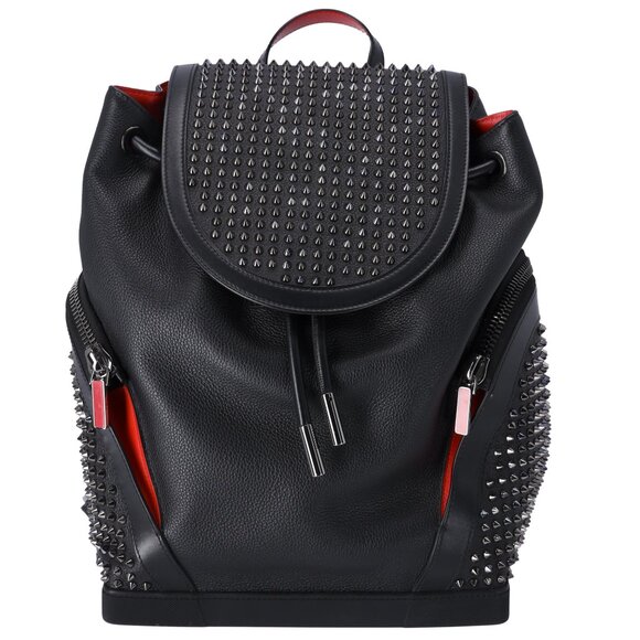 Christian Louboutin Handbags - Christian Louboutin Explorafunk Studded Backpack 3175044 Black Red